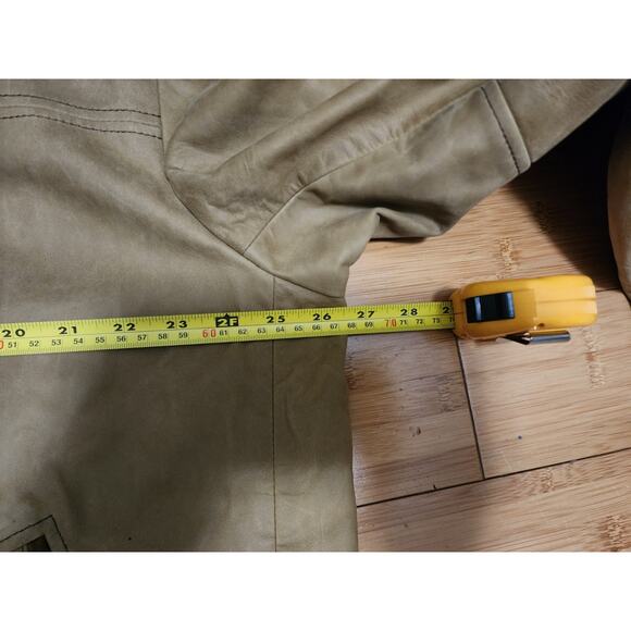 LONE PINE Leather Romeo Jacket Men 46 Brown Beige Wool Lined Outdoor Made In USA - Picture 12 of 13